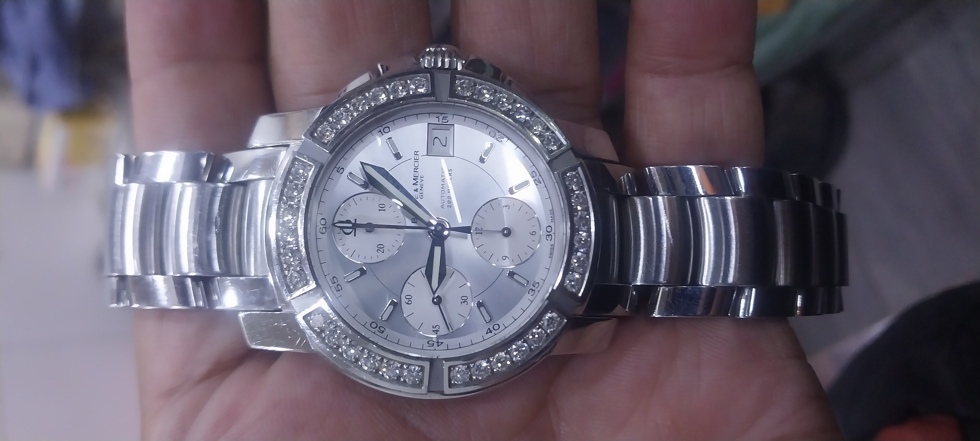 Baume Mercier automatic side view