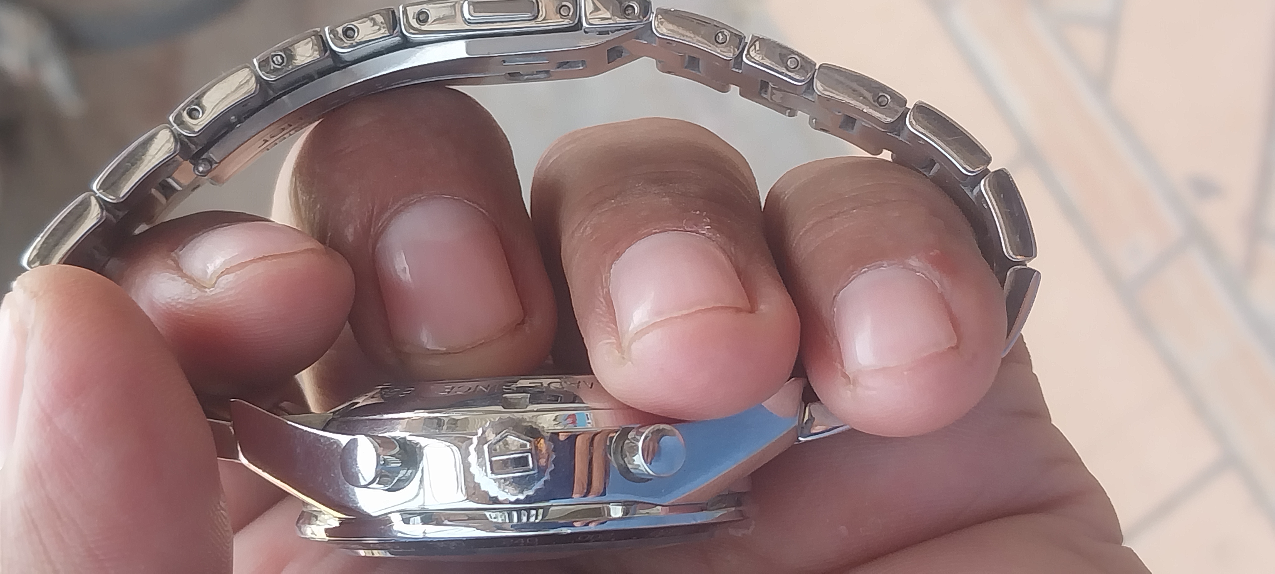 Tag Heuer mens auto chronograph side view