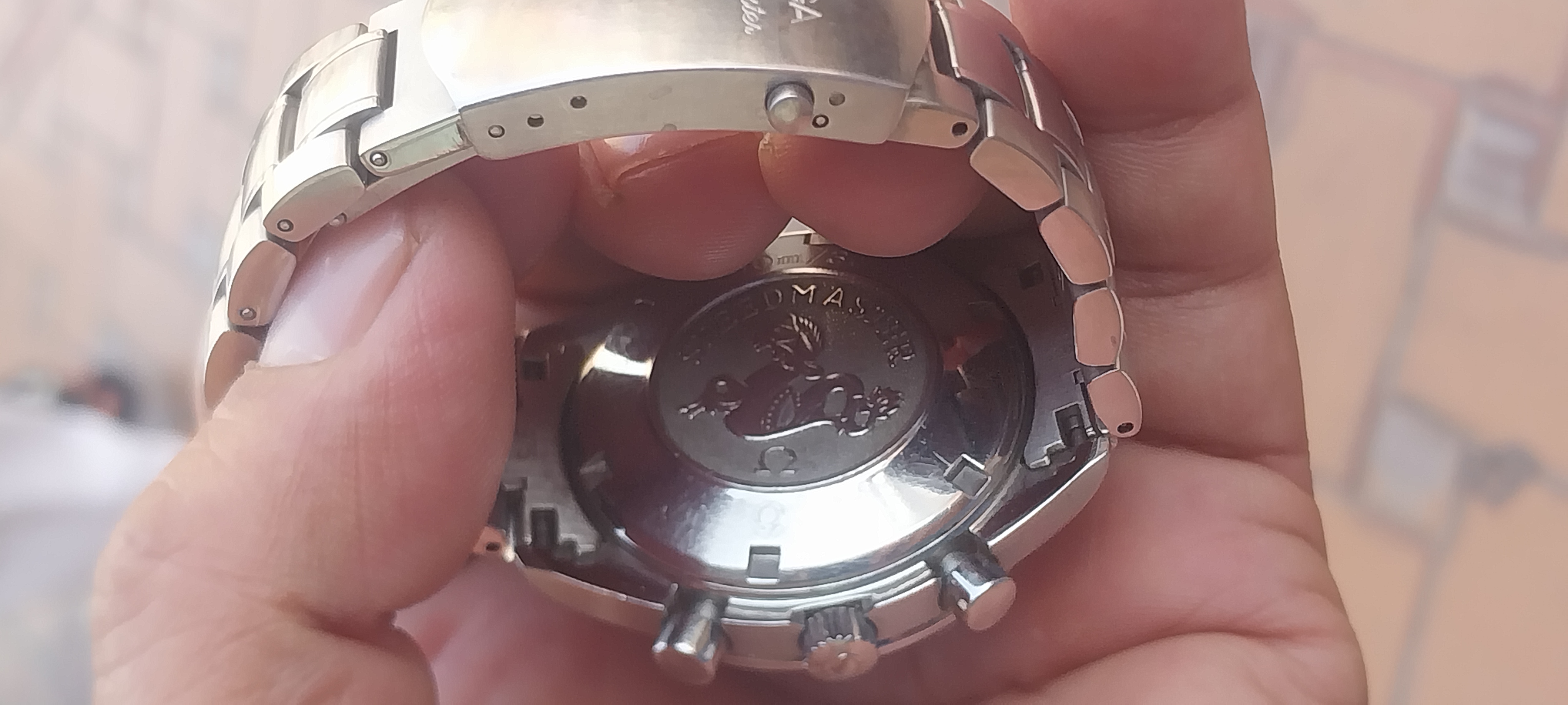 Omega Speedmaster Panda chronograph close up