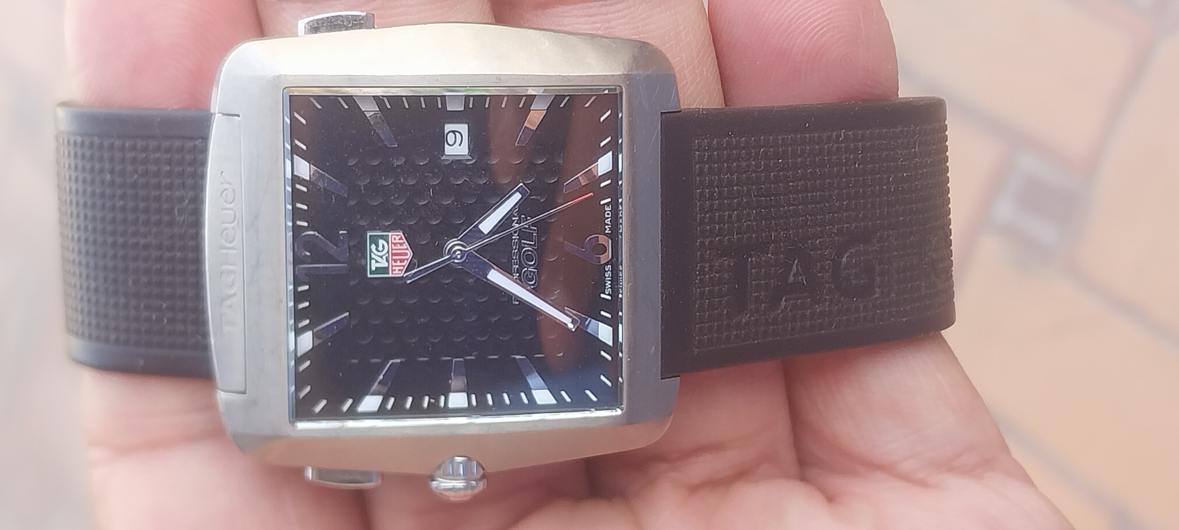 Tag heuer GOLF reverso side view